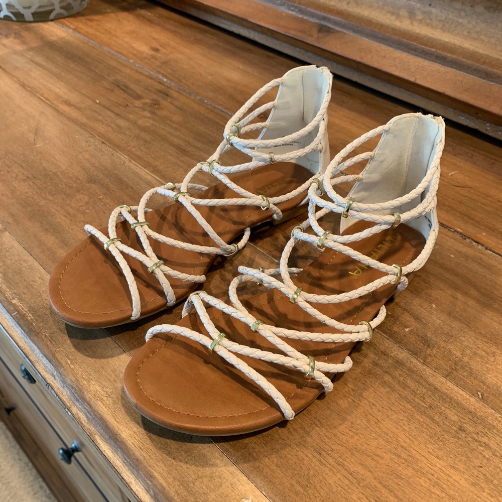 Liliana White Gladiator Sandals